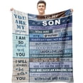 thumbnail image 1 of to My Son Gifts Blanket - Son Gifts from Mom/Dad Blankets - Gifts for Grown Son - Son Gifts from Mother/Father - Christmas Graduation Birthday Gift Ideas for Son, 1 of 7