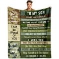 thumbnail image 1 of Son Gifts from Mom, Son Birthday Gifts, Gifts for Son Blanket 60"x50", Son Gifts from Dad, Birthday Gift for Son, Adult Son Gift Ideas for Fathers Day Graduation Christmas, to My Son Blanket, 1 of 6