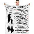 thumbnail image 1 of Son Gifts from Mom, Gifts for Son, to My Son Blanket from Mom, Birthday Gifts for Son, Graduation for Son Throw Blanket 60"x50", 1 of 5