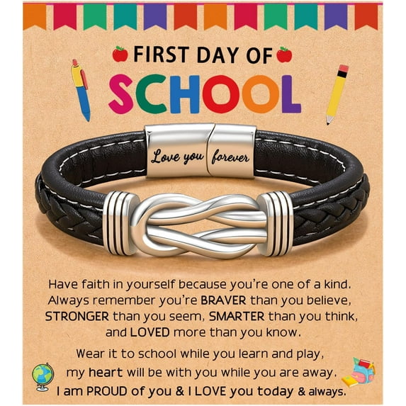 To My Son/Grandson/Nephew Bracelet, Gifts for Teens Boys Men Inspirational Bracelet for Birthday Confirmation Graduation Back to School Christmas Gifts