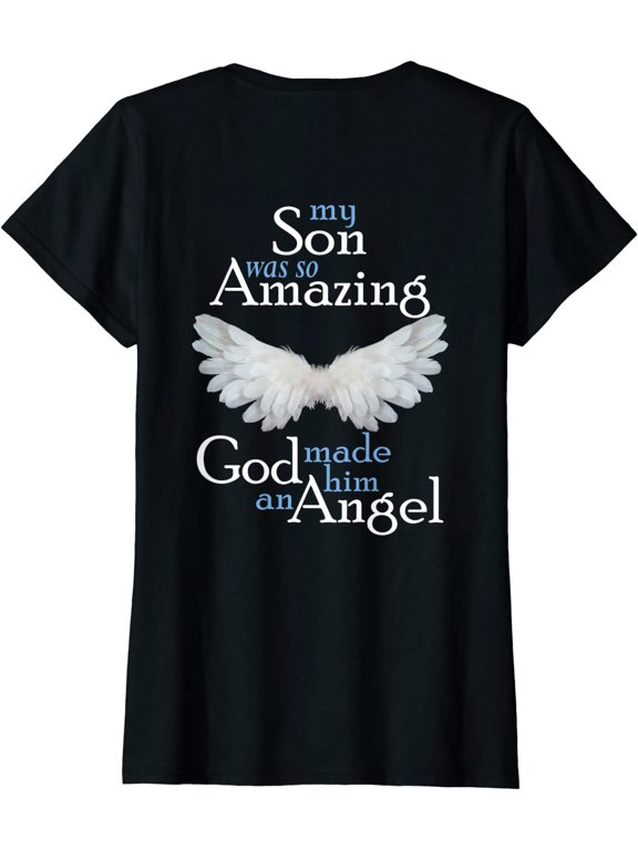 Son Guardian Angel Memorial Gift Amazing Angel Wings T-Shirt