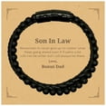 thumbnail image 1 of Son In Law Motivational Gifts from Bonus Dad, Remember to never give up no matter what, Inspirational Birthday Stone Leather Bracelets for Son In Law, 1 of 6