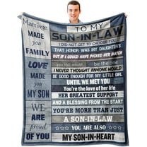 Son in Law Blanket 60’’x50’’, Son in Law Gifts from Mother in Law, to My Son in Law Gifts, Son-in-Law Gifts Throw Blanket, Best Christmas/Birthday Gift Ideas for Son in Law
