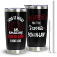 thumbnail image 1 of Son In Law Gifts From Mother In Law,Father In Law-20oz Tumbler With Straw And Lid-Birthday,Christmas,Thanksgiving Gifts for Future Son In Law-Son In Law Mug Coffee Cup, 1 of 7