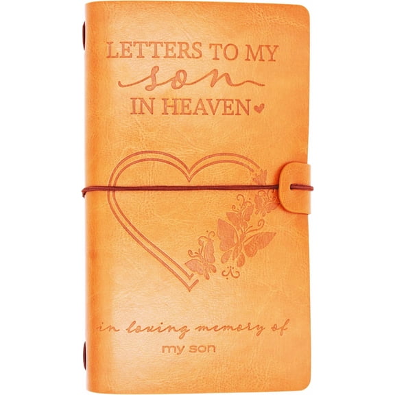 Son Memorial Remembrance -Bereavement -Refillable Travel Photo Diary Journal-Those We Love Don't Go -Letters to My Son in Heaven,In Loving Memory-Sympathy Gifts for Loss of Son