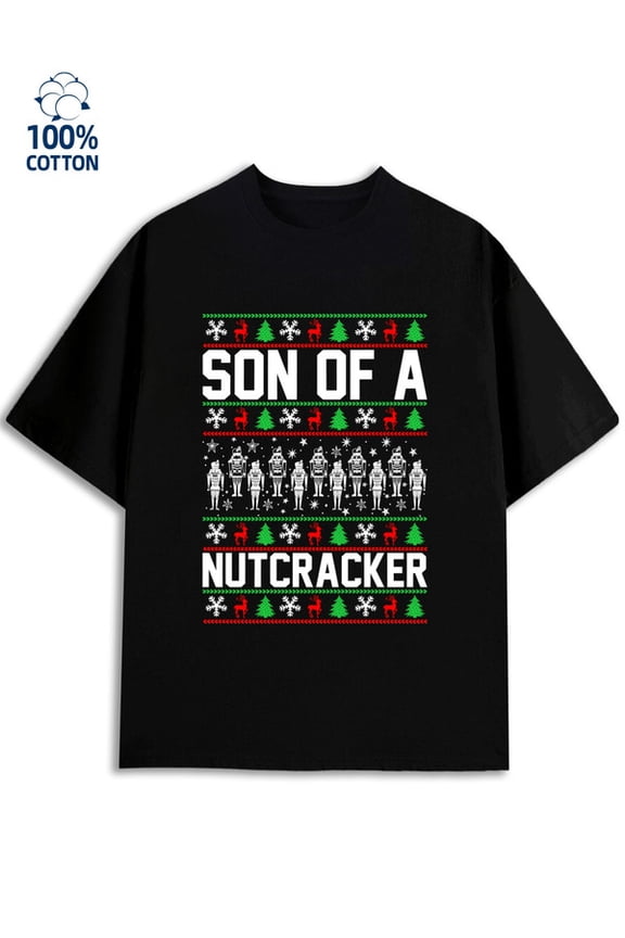 Son of Nutcracker mens 180G 100% Cotton black Classic Unisex Shirt Printed tshirts Basic Unisex Shirt Graphic Tee tshirts Retro Unisex Shirt Graphic Tee tshirts Casual Unisex Shirt Cotton tshirts