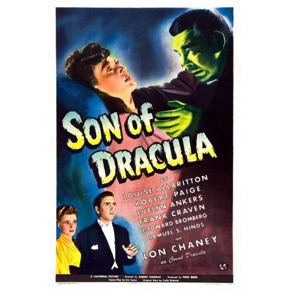 Son Of Dracula Movie Poster 11inx17in Mini Poster ships in mail/gift tube 11x17 poster