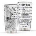 thumbnail image 1 of Son Tumbler, Fathers Day For Son Gifts, To My Son Tumbler, Son Tumbler from Mom, Son Lion Tumbler, Son Coffee Mug Insulated Cup, Birthday Valentine''s Day Gifts for Son 20 Oz, 1 of 6