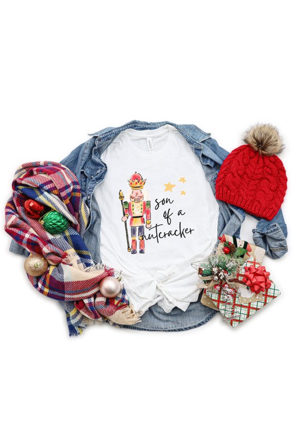Son of A Nutcracker Shirt Funny Christmas Shirt Holiday Apparel Christmas Tee Nutcracker S