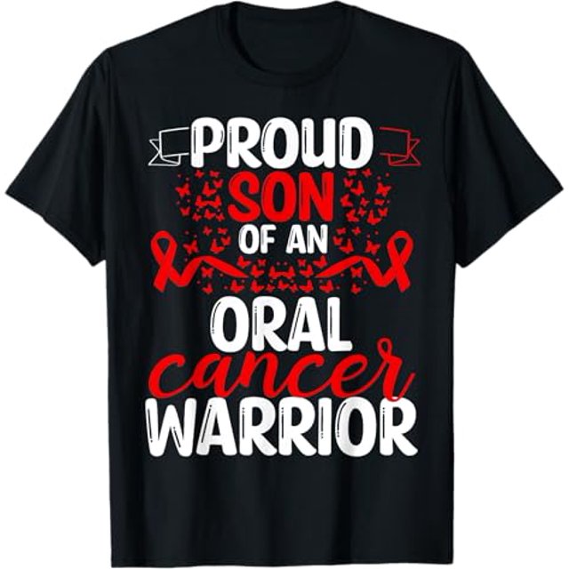 Son of a Cancer Warrior Oral Cancer Awareness Ribbon TShirt