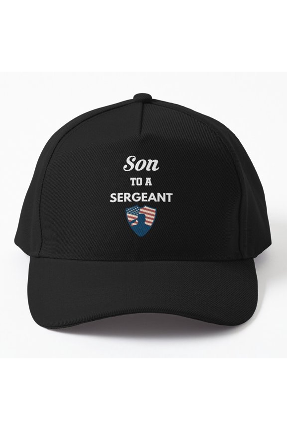 Son of a Sergeant Baseball Hat, Military Family Rank Statement Design, Classic Cap