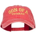 thumbnail image 1 of Son of a Veteran Embroidered Washed Cap - Red OSFM, 1 of 5