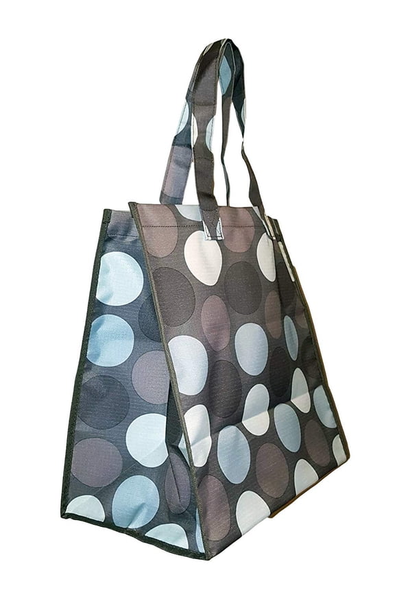 Large Dot Simple Tote - Custom Embroidery Available Blue Dot
