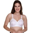 thumbnail image 1 of Sona Women's Perfecto Cotton Full Coverage Plus Size Non-Padded Wirefree Everyday Bra(42B_White), 1 of 2