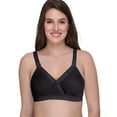 thumbnail image 1 of Sona Women's Super Fit Cotton Full Coverage Plus Size Non-Padded Wirefree Everyday Bra(Black_42E), 1 of 2