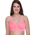 thumbnail image 1 of Sona Women's Super Fit Cotton Full Coverage Plus Size Non-Padded Wirefree Everyday Bra(Coral_38E), 1 of 2