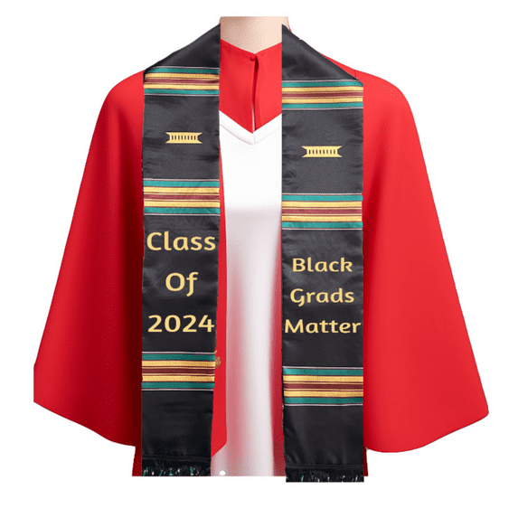SonaGear African Graduation Stole Class of 2024, Black Grads Matter