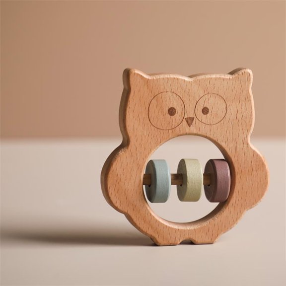Sonajeros de madera para bebés, juguete de madera para bebés, juguetes para bebés de 1 a 3 años, para la dentición y el desarrollo sensorial. Birthday Gifts