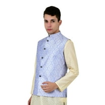 Sonakshi Fashion Men's Brocade Waistcoat Bandhgala Festive Jacquard Nehru Jacket