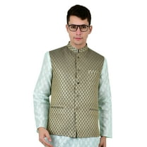 Sonakshi Fashion Men's Waistcoat Jacquard Festive Brocade Nehru Jacket Bandhgala