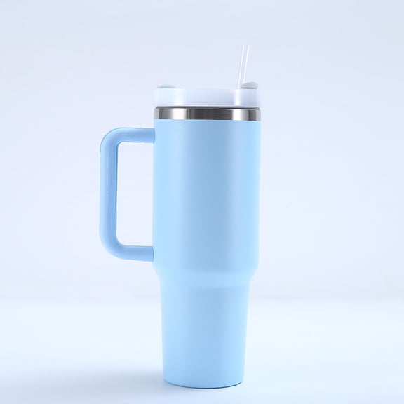 Sonalied 40oz Stainless Steel Car Cup Outdoor Portable Vacuum Straw Cup Ice Bully Handle Thermos Cup