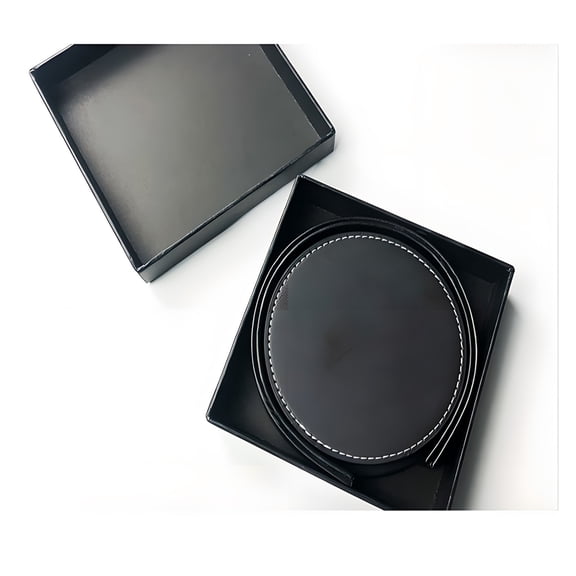 Sonalied Round Plastic Coasters Coffee Cushion for Teacups Plastic Coasters,Black