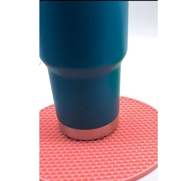 Sonalied Thickened Round Plastic Coasters Honeycomb Mat Silicone Placemat Heat Insulation Mat Anti-Scalding Non-slip Table Mat Pot Bowl Cup Mat