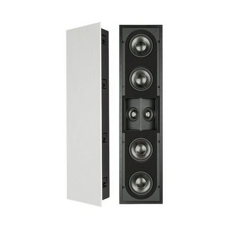 Sonance - R2SUR SINGLE SPEAKER - Reference 5-1/4" 3-Way In-Wall Rectangle Speaker (Each) - Paintable White