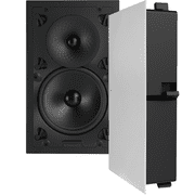 Sonance VX82 Rectangle Visual Experience Series 8 Inch 2-Way In-Wall Speakers, Paintable White, Pair