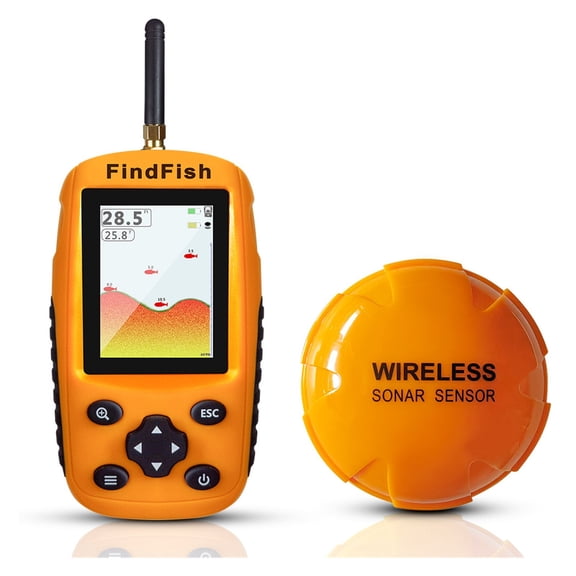 Sonar Fish Finder Rechargeable Wireless Sensor Fishing Portable Fish Finder ,Clear Depth Display
