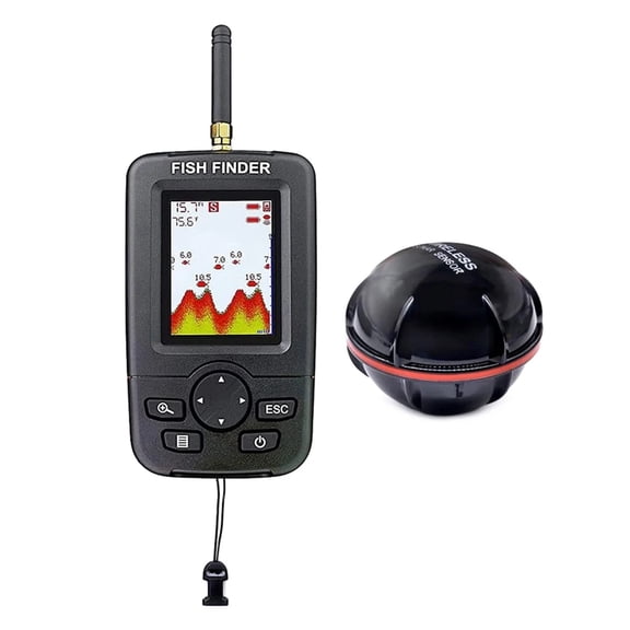 Sonar Fishing Alert Finder Portable Wireless Ocean River Lake Echo Sounder Handheld LCD Display ,Clear Depth Display
