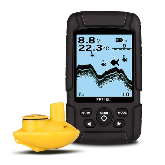 Sonar Transducer 2-in-1 Wired & Wireless Sensor Portable Waterproof Fish Finder 328ft /100m Depth ,Easy to Operate