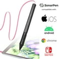 thumbnail image 1 of SonarPen - Pressure Sensitive Smart Stylus Pen with Palm Rejection and Shortcut Button. Battery-Less. Compatible with Apple iPad/Pro/Mini/iPhone/Android/Switch/Chromebook (Dirty Pink), 1 of 8