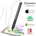 thumbnail image 1 of SonarPen Stylus Pen with iOS nib and Android nib, for Apple iPad and iPhone, White, 1 of 8