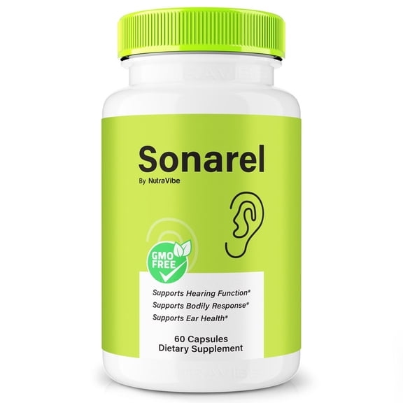 Sonarel Capsules Original Formula with a Natural Blend to Support Ear Health, Hearing Comfort & Auditory Balance | Clean and Gentle, Easy-to-Take Daily Pills (60 Capsules)