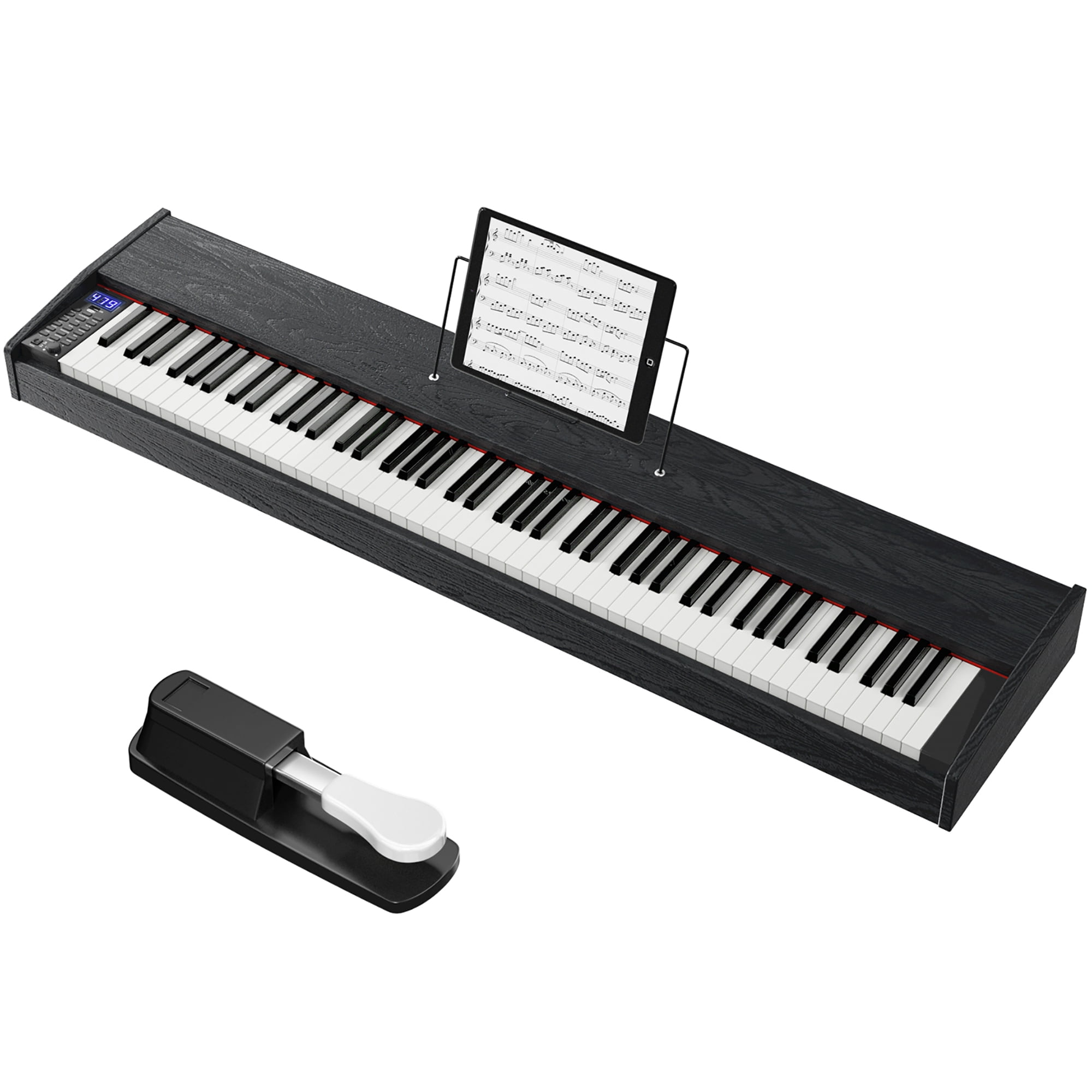 Eastar EP-10 Beginner Foldable Digital Piano 88 Key Full Size Semi Weighted  Keyboard, Bluetooth Portable Electric Piano with Piano Bag