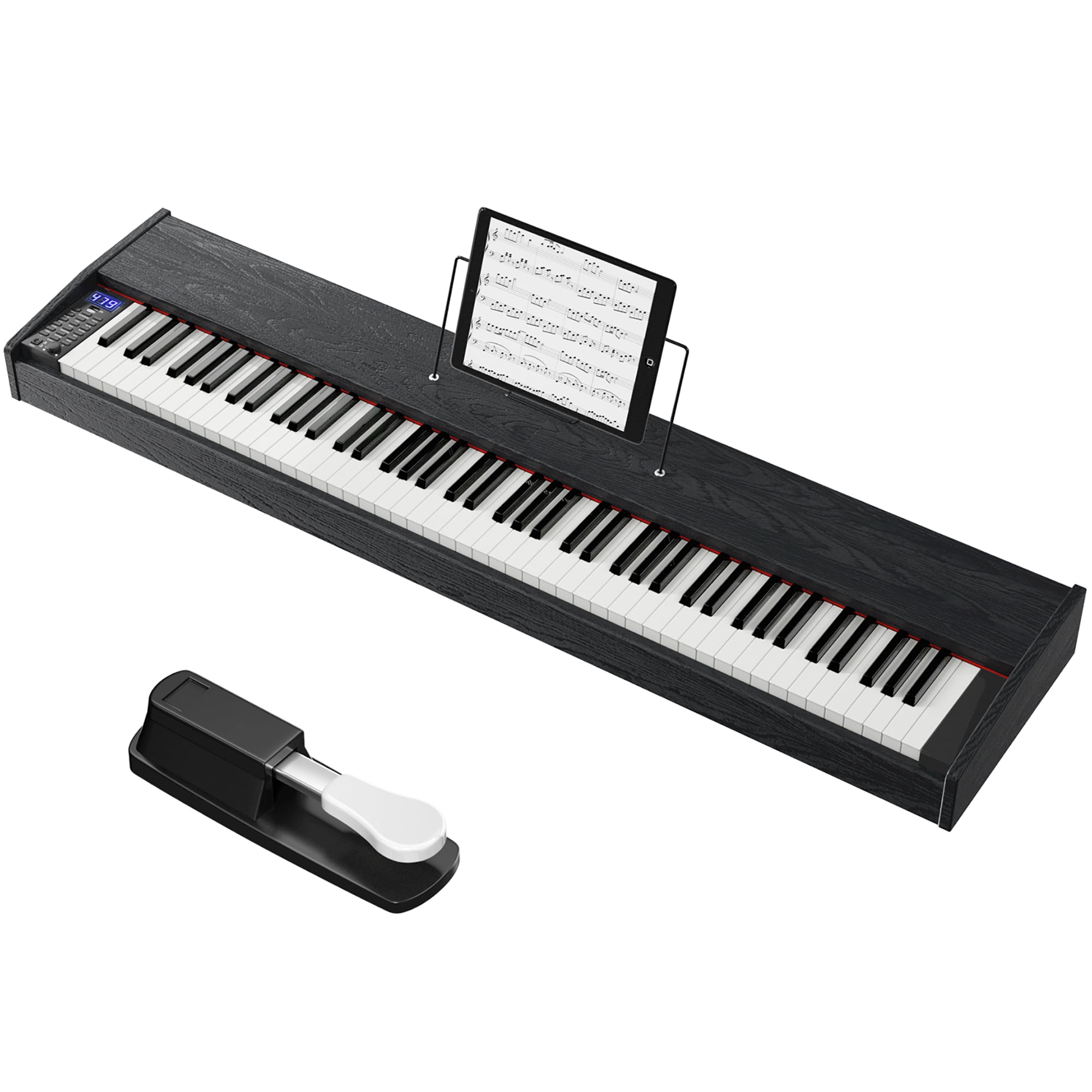 Sonart 88-Key Full Size Digital Piano Weighted Keyboard w/ Sustain Pedal  Black 