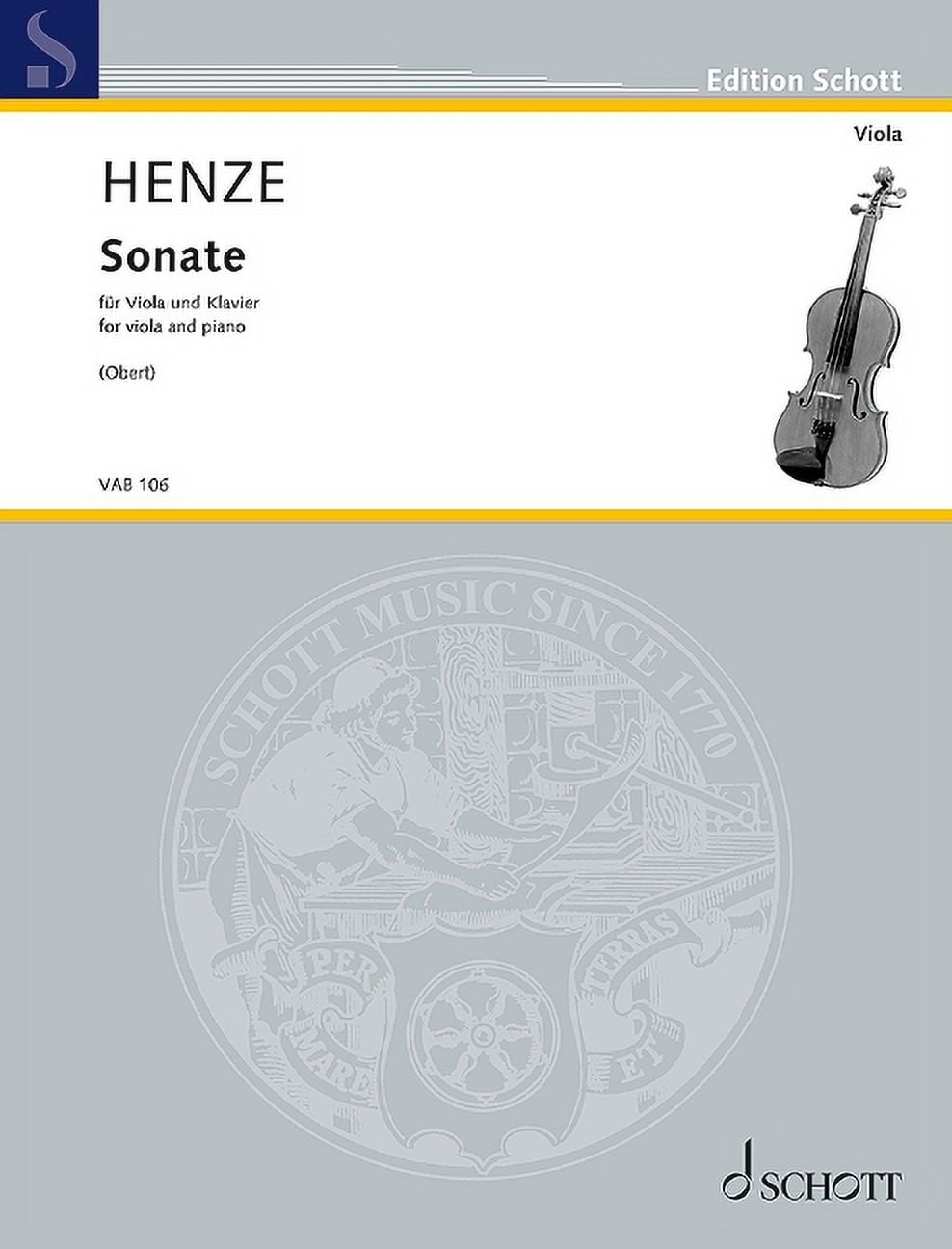 Sonate Viola and Piano, (Paperback)
