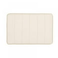 thumbnail image 1 of Sonbest Memory Foam Bath Mat Non Slip Absorbent Super Cozy Velvet Bathroom Rug Carpet 17 inches X 24 inches Cream color, 1 of 6