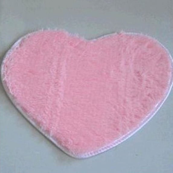 Sonceds Heart Shaped Non-Slip Soft Tufted Rug Mat Carpet Floor Mat Area Rug