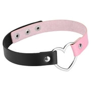 Sonceds Women Girls Heart Alloy Choker Hollow Heart Punk Necklace Jewelry Party Club Female Neck Collar