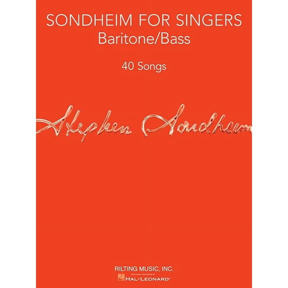 Sondheim for Singers: Baritone/Bass (Paperback)