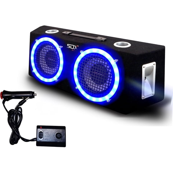 Sondpex 8" 2-Way Full Range LED Speaker Box, 450W Max Power, 17.5 lbs, Multicolor