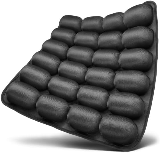 Sondur Travel Cushion For Airplane Seats – Inflatable Air Cushion With 36 Cells For Long Flights, Office Chair, Car, Wheelchair – Portable & Customizable