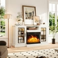 thumbnail image 1 of Sonegra 58" Fireplace TV Stand with Led Light, Entertainment Center for TVs up to 65", White, 1 of 9