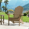 thumbnail image 1 of Sonerlic 1 Pack Outdoor Adirondack Plastic Fire Pit Chair for Patio,Deck and Garden,Teak, 1 of 7