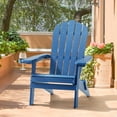 thumbnail image 1 of Sonerlic 1 Pcs Folding Adirondack Chair Patio Outdoor Plastic Fire Pit Chair,Navy Blue, 1 of 4