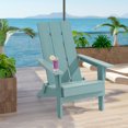 thumbnail image 1 of Sonerlic 1 Peak Folding Outdoor Patio Adirondack Chair Wide Armrest for Lawn and Beach,Lake Blue, 1 of 9