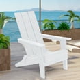 thumbnail image 1 of Sonerlic 1 Peak Folding Outdoor Patio Adirondack Chair Wide Armrest for Lawn and Beach,White, 1 of 8