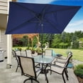 thumbnail image 1 of Sonerlic 10 x 7ft Outdoor Patio Umbrella,Aluminium Frame Market Table Umbrella for Garden,Deck and Pool,Navy Blue, 1 of 8